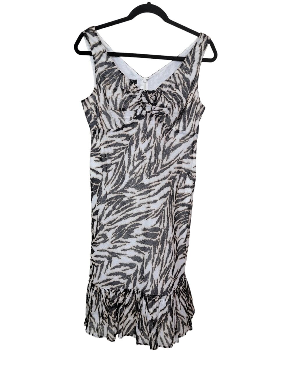Talbots New with Tag Zebra Animal Print Dress Women's 6 Fully Lined Sleeveless